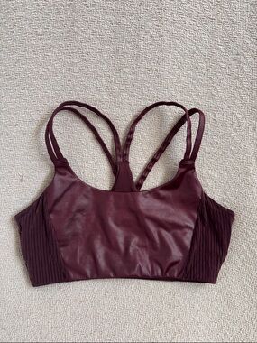 Fabletics Wine Double-Strap Sports Bra